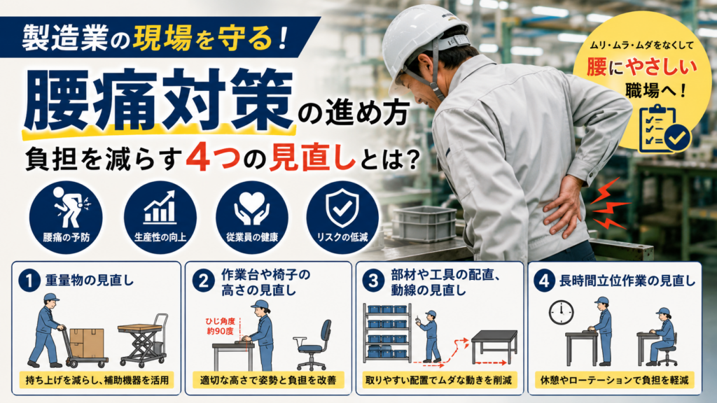 製造業の腰痛対策アイキャッチ